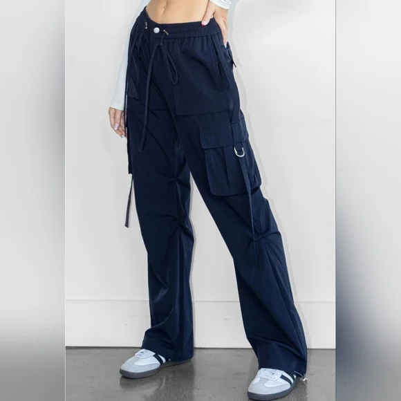 NEW! BOHO CHIC FABULOUS WIDE LEG CARGO PANTS - Picture 5 of 16